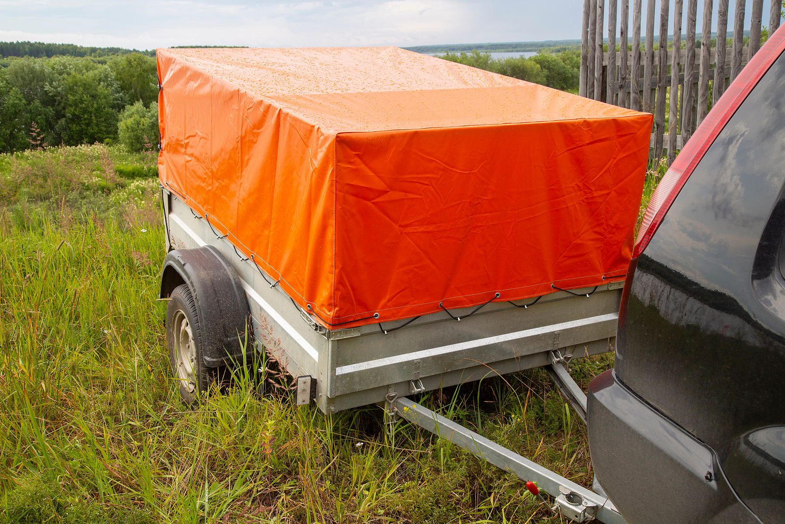 Replacement parts for trailers - Trailer for transportation of cargo attached to a car.